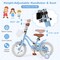 Kids Bicycle with Training Wheels Adjustable Seat and Dual Brake System